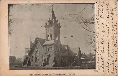 Episcopal Church Greenwood Mississippi MS C1905 Postcard • $59.95