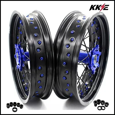 $759 • Buy KKE 3.5/4.25 Supermoto Wheels Spoke Rims For YAMAHA YZ250/250 YZ450F/YZ250F 2023