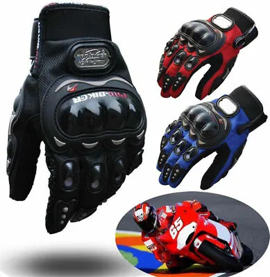 Motorcycle Full Finger Gloves Motorbike Motocross Bike Pro-Biker Racing Gloves • $12.78