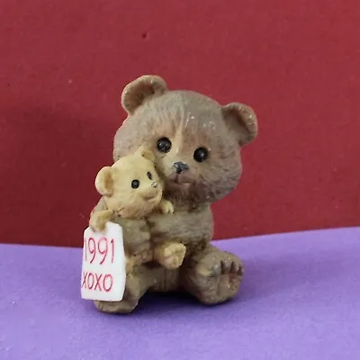 Hallmark Merry Miniature Valentine's 1991 Bear Hugs QSM1609 1st In Series NEW • $8.34