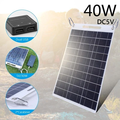 £21.47 • Buy 40W Solar Panel Controller Dual USB Regulator Charging For Mobile Phone Travel