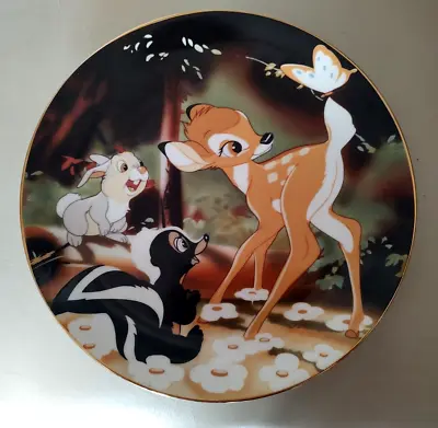 Kenleys Disney Bambi (1942) Cartoon Classics Decorative Plate Gold Rim • £8
