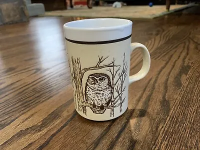 Vintage Owl Mug Tree Branch 12 Oz Speckled Embossed Mug Cup • $5