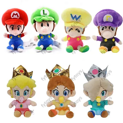 Super Mario Bros Plush Toys Baby Mario Luigi Rosalina Wario Waluigi Stuffed Doll • $8.99