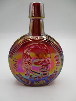 $4.99 • Buy Wheaton Mini Presidential Bottle, Red Carnival Glass, James Knox Polk,  1971