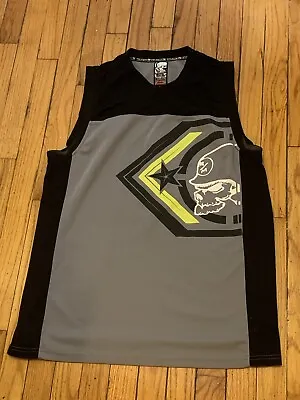 Metal Mulisha Black Jersey Tank Top Shirt Black Men's L Gray Trooper Army Skull • $28.11
