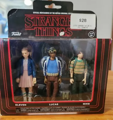 $110 • Buy Funko Vinyl Action Figure, Stranger Things 3 Pack: Eleven, Lucas, Mike