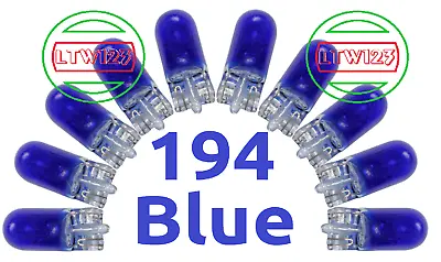 (10) 194 Blue T10 Wedge Car Mini Light Bulbs W5W 2825 158 192 168  193 161 • $8.49