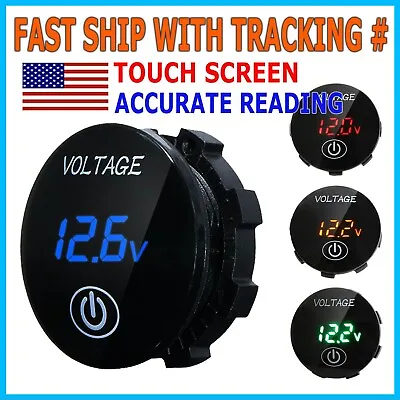 12V-24V Car Marine Motorcycle LED Digital Voltmeter Voltage Meter Battery Gauge • $8.25