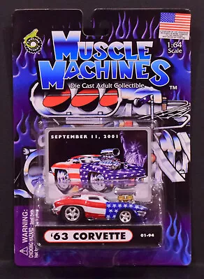 '63 Corvette Stars & Stripes Muscle Machines 01-94 New • $10