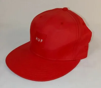 $14 • Buy New Era X HUF Script Red Nylon Rip Stop Men's Vintage Snapback Hat Cap