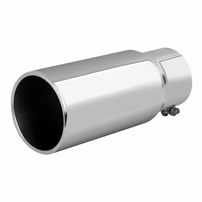 Car Truck Exhaust Tip Stainless Steel Muffler Pipe 4 ID X 5 OD X 12 L Chrome • $37.99