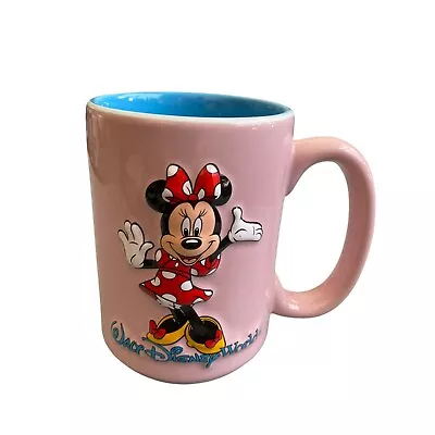 Minnie Mouse Disneyland Resort Disney 3-D Relief Coffee Cup Mug Large Pink • $19.97