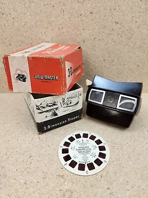 Vintage 70s Sawyers VIEW MASTER Bakelite MODEL E VIEWER W/ Spider Man Reel & Box • $29.95