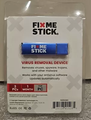Fix Me Stick Virus Removal Device - USB Dongle Spyware Trojans Malware  • $29.99