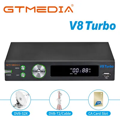 $42.99 • Buy V8 TURBO 3 In 1 DVB-S2X+T2/Cable/ATSC Combo Tuner Box Wifi Satellite TV Receiver