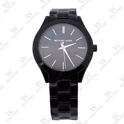 100% New Michael Kors MK3587 Mini Slim Runway Black Dial Quartz Women's Watch • $72.80