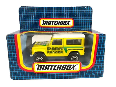 MB-16 Matchbox Land Rover Park Ranger - Sealed 1990 Blue Window Box Die Cast • $14.95