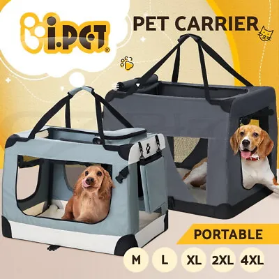 I.Pet Pet Soft Crate Carrier Dog Cat Travel Portable Bag Large Puppy Kennel Cage • $60.95