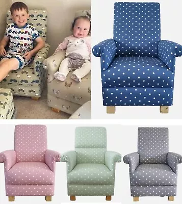 Clarke Dotty Spot Fabric Children's Chairs Kids Armchairs Child's Spotty Spots • £119.95
