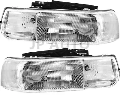 For 1999-2002 Chevrolet Silverado Tahoe Headlight Halogen Set Pair • $113.45