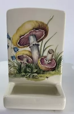 Vintage Ceramic Mushrooms Design Match Holder Dispenser • $25.49