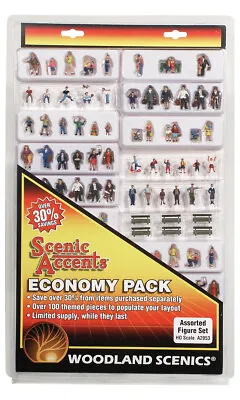 Woodland Scenics ~ HO Scale People ~ Assorted Figure Set ~ Economy Pack ~ A2053 • $114.82