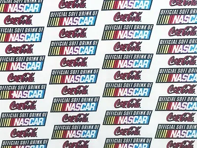 Cotton FLANNEL Fabric Logo NASCAR CocaCola Stock Car Auto Racing By 1/2 Yard • $9.99