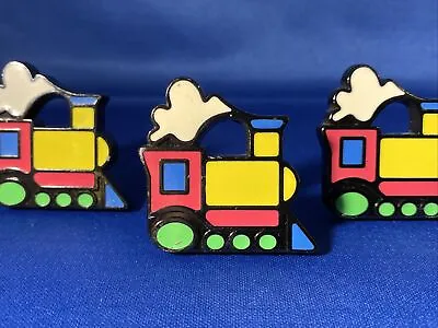 $8.99 • Buy Lot Of 4 Train Colorful Drawer Knobs Pulls Dresser Chest Kids Decor Heavy Metal