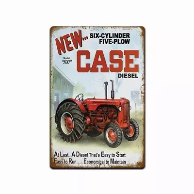 TIN SIGN New Case Tractor Farm Garage Rustic Vintage Looking 8x12 • $13.95