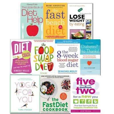 NEW Job Lots Diet Collection Books Set Series 2 : 10 Books (8-Week Blood Sugar) • £19.95