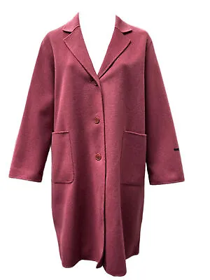 Marina Rinaldi Women's Burgundy Tabloid Wool Blended Coat Size 22W/31 NWT • $288.75