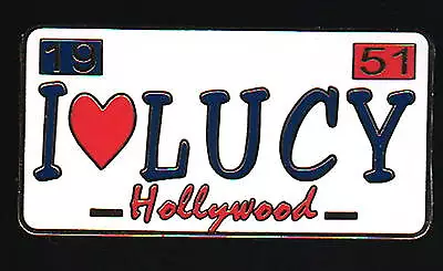 I Love (Heart) LUCY HOLLYWOOD LICENSE PLATE PIN   • $1.15