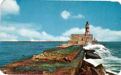 Lighthouse At The Entrance To The Port Of Veracruz Mexico Postcard • $1.58