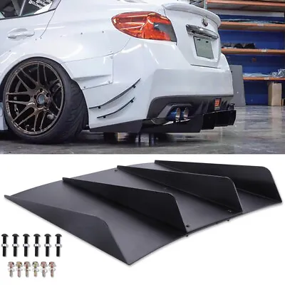 For 2015-2018 Subaru WRX STI Rear Diffuser Bumper 4 Fins Spoiler Lower Splitter • $61.57