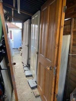 £30 • Buy Victorian Style Reclaimed Doors 760 X 1965 X 35mm, Mix Of White And Wood