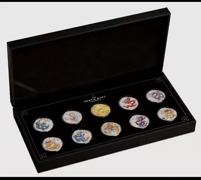 2024 Australia Lunar Series III Year Of The Dragon 1/2 Oz Silver 10 Coin Set • $600