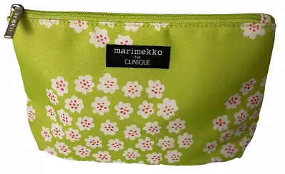 New Clinique By Marimekko Lime Flowers Cosmetic Makeup Travel Bag C39 • $5.95