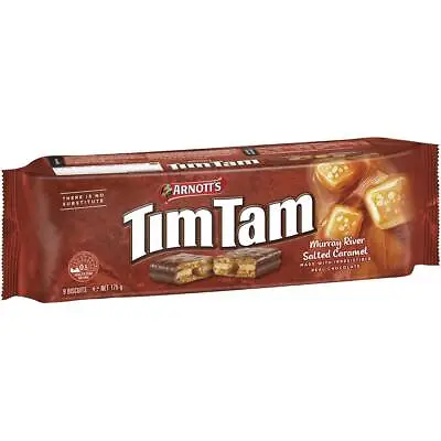 Arnotts Tim Tam Salted Caramel Chocolate Biscuits 175g • $15