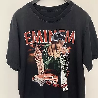 Eminem T-shirt Slim Shady Hip Hop Music Rap Tee Mens M Vintage Graphic Print Y2K • $125