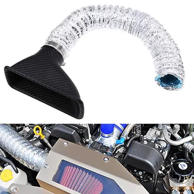 Universal Car Bumper Cold Air Intake Pipe Filter Injection System Funnel Kits • $17.97