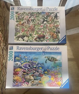 LOT OF 2 Ravensburger Puzzles 2000 Pieces WOW! • $25