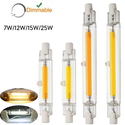 R7s LED 78mm 118mm 25W 15W 12W 7W Dimmable Bulb Ceramic Glass Tube .Replace Lamp • $4.12