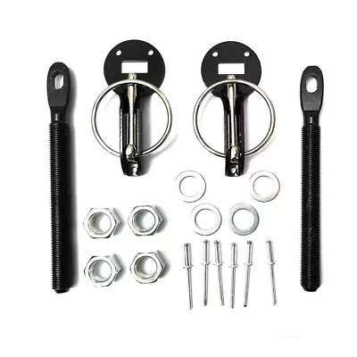 Universal Car Mount Bonnet Hood Pin Pins Lock Latch Alloy Kit Racing Sport NEW • $14.99