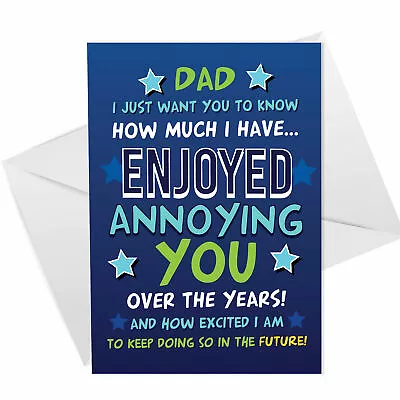 Funny Happy Fathers Day Card For Dad From Son Or Daughter Dad Birthday Card • £2.95