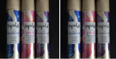 SIX Impulse Body Sprays Deodorant 6 X 75ml Ladies Girls Fragrance • £13.50