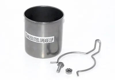 MHP Gas Grill Stainless Round 3  Diameter Grease Cup W/Holder GGGC SET • $9.99