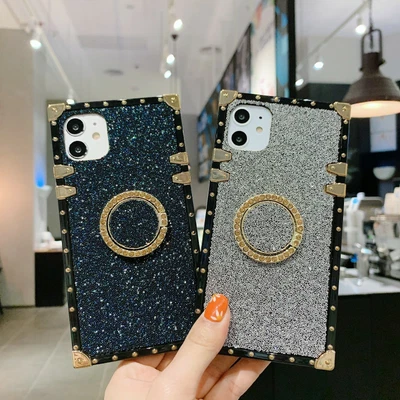 $16.53 • Buy Bling Diamond Glitter Square Case Cover F IPhone 11 Samsung Note 20 A70 A51 A71
