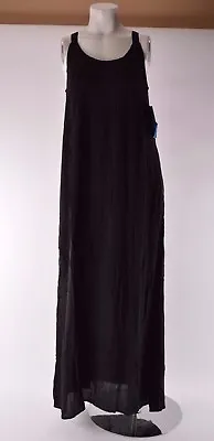 NWT WOMENS VOLCOM SHORE THING MAXI DRESS $65 S Black Neck Tie • $26.94