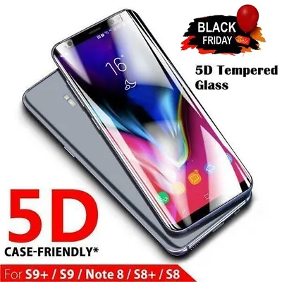 For Samsung Galaxy S8 S9 Plus S7 Edge Full Cover Tempered Glass Screen Protector • £3.49